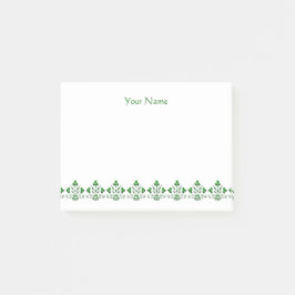 Bloco De Notas Vintage Green Shamrock - Padrões Personalizados