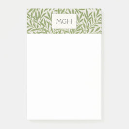 Bloco De Notas Vintage Green Willow deixa monograma