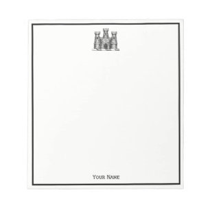 Bloco De Notas Vintage Heraldic Castle Emblem Casaco do Armamento