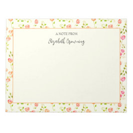 Bloco De Notas Vintage Ilustrada Mão Rosa Rosa Rosa Rosa Rosa Ros