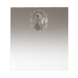 Bloco De Notas Vintage Madonna e Child com Silver Frame