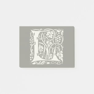 Bloco De Notas Vintage Monograma L Art Nouveau