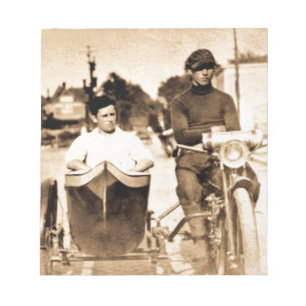 Bloco De Notas Vintage Motorcycle and Side Car Old School Legal