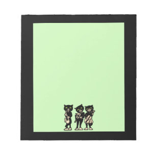 Bloco De Notas Vintage Musical Black Cats