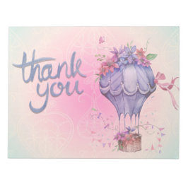 Bloco De Notas Vintage Obrigado Balão de Ar Quente