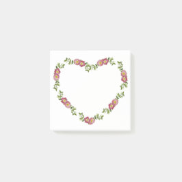 Bloco De Notas Vintage Pressed Flowers Heart