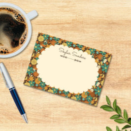 Bloco De Notas Vintage Retro Floral Flower Power