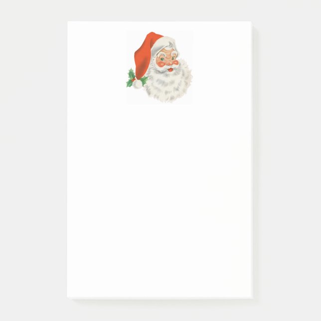 Bloco De Notas Vintage Retro Santa Claus (Frente)