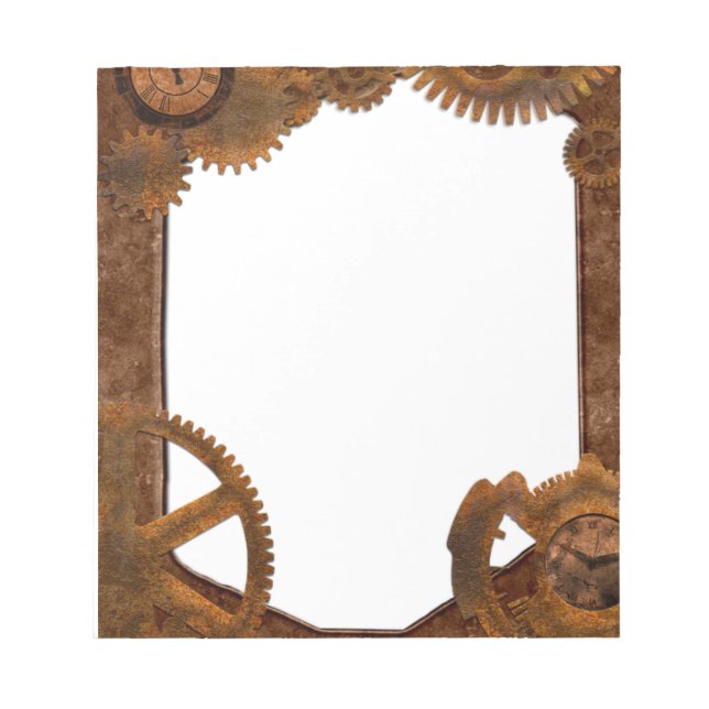 Bloco De Notas Vintage Rustic Steampunk (Frente)