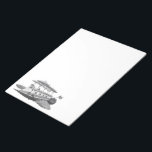 Bloco De Notas Vintage Science Fiction Steampunk Airship Eclipse<br><div class="desc">Ilustração Vintage preto e branco da ficção científica vitoriana viagem futurista e imagem de punk a vapor de transporte. Um dirigível com asas, hélice e guarda-chuva como copas que ajudam o navio a flutuar no ar. O capitão está na casa do leme onde aparece o nome do avião, o Eclipse....</div>