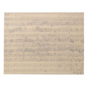 Bloco De Notas Vintage Sheet Music por Johann Sebastian Bach