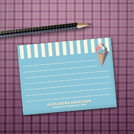 Bloco De Notas Vintage Sorvete Cone