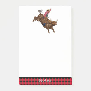 Bloco De Notas Vintage touro montando cowboy