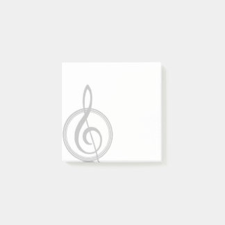 Bloco De Notas Vintage Treble Clef Greyscale Posta Notas