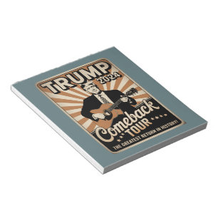 Bloco De Notas Vintage TRUMP 2024 Fera TOUR DE VOLTA