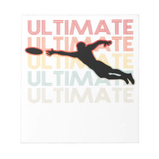 Bloco De Notas Vintage Ultimate Frisbee Sport Retro