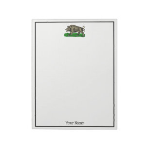 Bloco De Notas Vintage Wild Boar Draar BW #3C