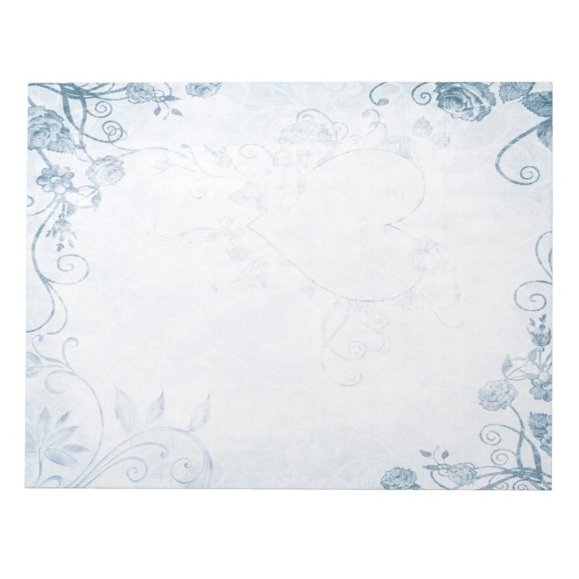 Bloco De Notas Vintagem Azul Elegante (Frente)