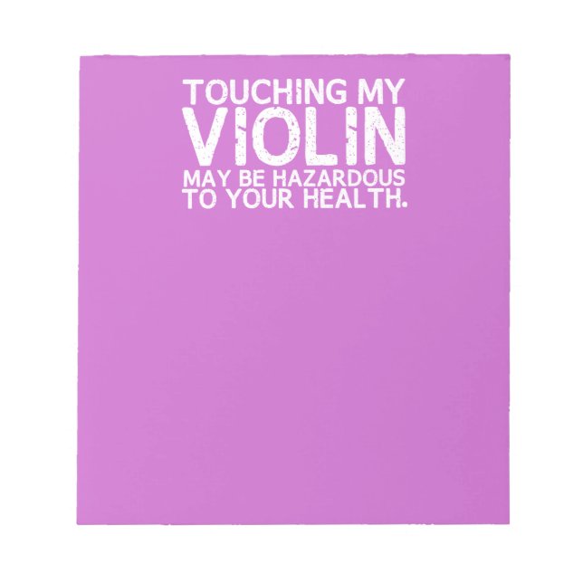 Bloco De Notas Violin Hazard (Frente)