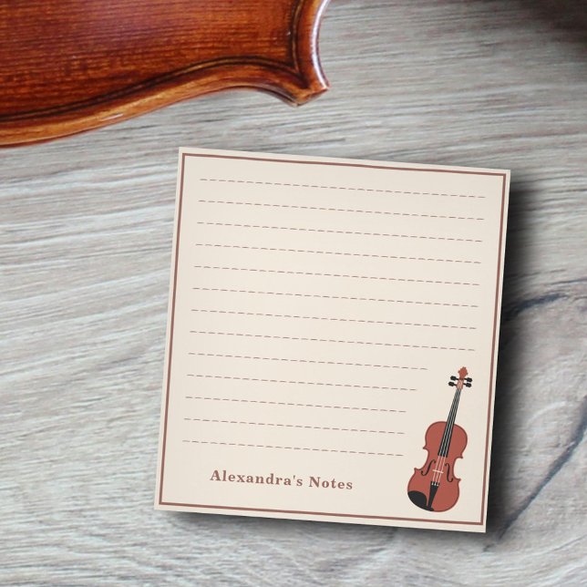 Bloco De Notas Violino acústico (Acoustic Violin Notepad)