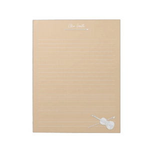 Bloco De Notas Violino Branco & Arco Personalizado Classe de Músi
