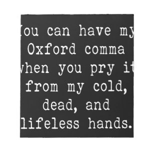 Bloco De Notas Vírgula de Oxford