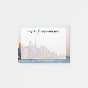 Bloco De Notas Visão do Skyline Sunset de Nova York do World Tra