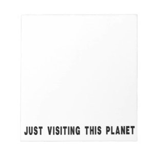 Bloco De Notas Visitando Este Planeta