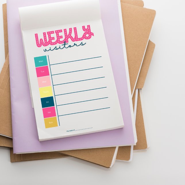 Bloco De Notas Visitantes Semanais, Cuidados, Envelhecimento de P (Criador carregado)