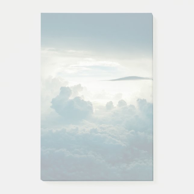 Bloco De Notas Vista aérea de nuvens de fluffy escuras (Frente)