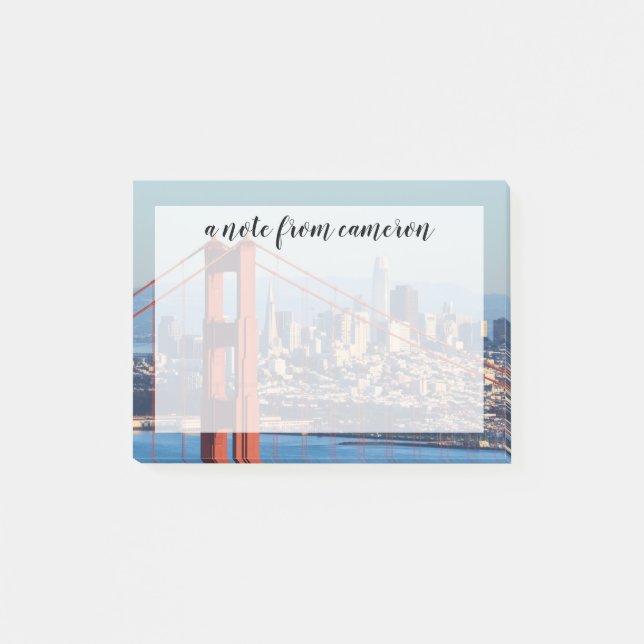 Bloco De Notas Vista da Ponte San Francisco Através da Porta do O (Frente)