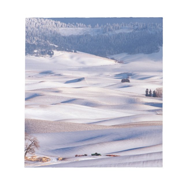 Bloco De Notas Vista de Steptoe Butte de colinas onduladas cobert (Frente)