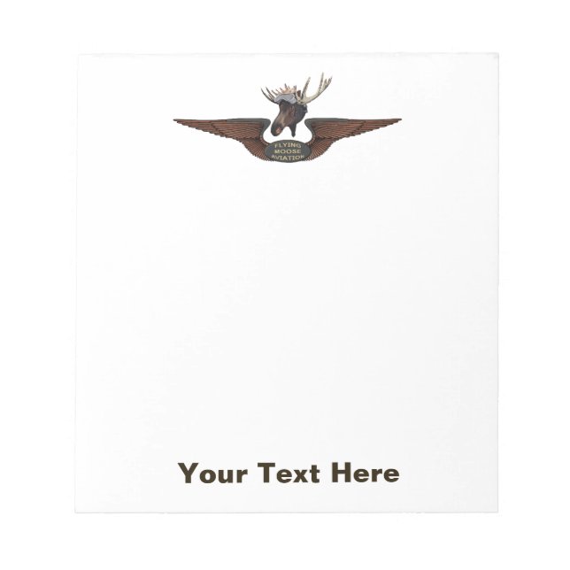 Bloco De Notas Voando Moose Bush Piloto Wings (Frente)