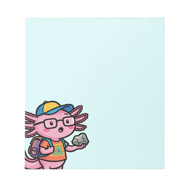 Bloco De Notas Você certamente axolotl perguntas Meme Sarcástico  (Frente)
