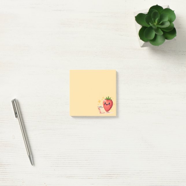 Bloco De Notas Você Consegue! Notas Adhesivas Alegres de Morango (Escritótio)