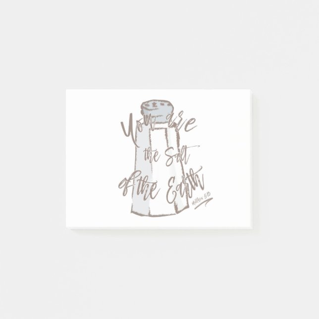 Bloco De Notas Você É O Sal Da Terra - Matthew 5:13 (Frente)