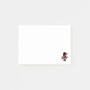 Bloco De Notas Você está com o som, o microfone com nota adesiv
