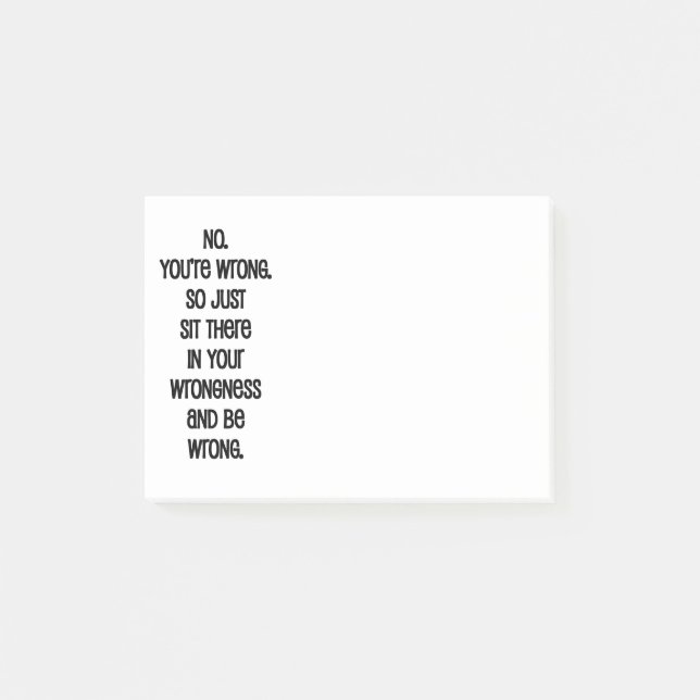 Bloco De Notas Você está errado. (Frente)