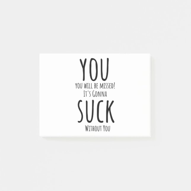 Bloco De Notas Você está fugindo, saindo (Frente)