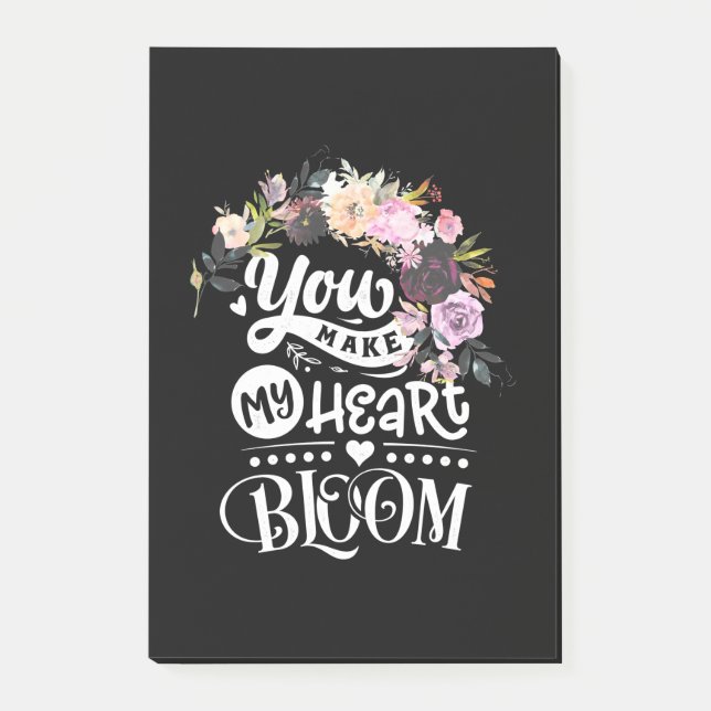 Bloco De Notas Você Faz Meu Coração Bloom (Frente)