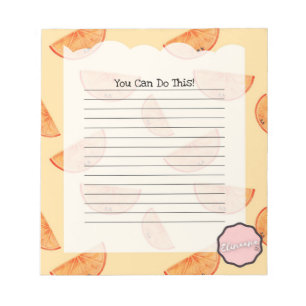 Bloco De Notas Você Pode Fazer Isso, Laranja Personalizável