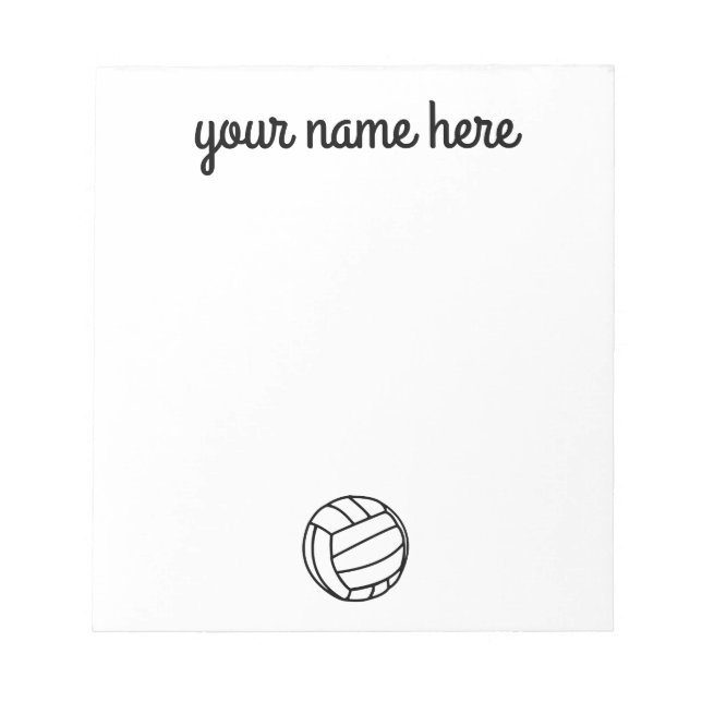 Bloco De Notas Voleibol Personalizado Obrigado Notepad (Frente)