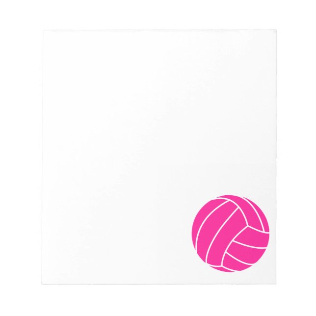 Bloco De Notas Voleibol Rosa Quente (Frente)