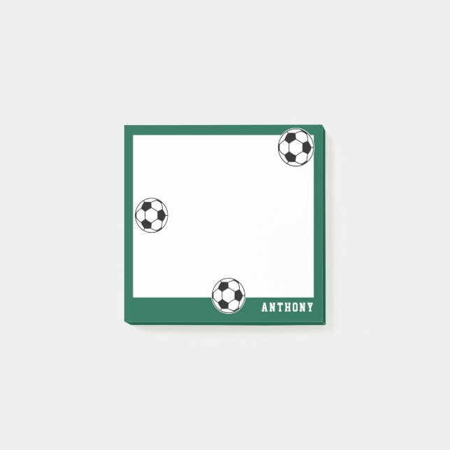 Bloco De Notas Voltar à Escola Crianças Personalizadas Soccer Ver (Frente)