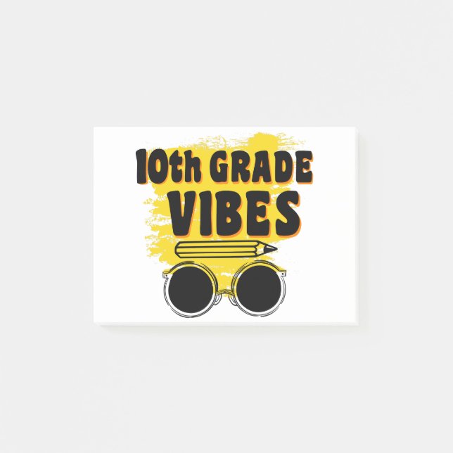 Bloco De Notas Voltar às Vibes da 10ª Série Camisa Primeiro Dia (Frente)