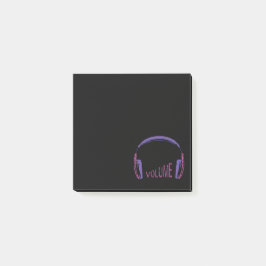 Bloco De Notas Volume de fones de ouvido
