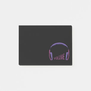 Bloco De Notas Volume do fone de ouvido aumentado
