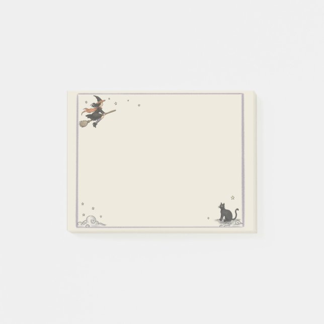 Bloco De Notas Voo Enfeitiçado Sem Linhas 4" x 3"  (Frente)