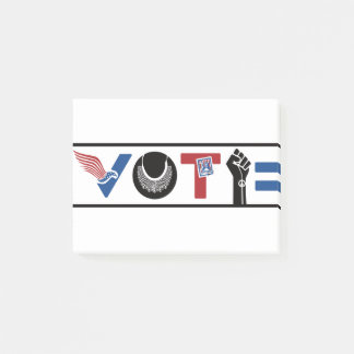 Bloco De Notas VOTO Americano, RBG, USPS, BLM, Peace and Equality
