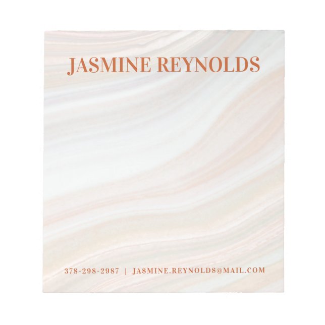 Bloco De Notas Warm Marble Geode (Frente)